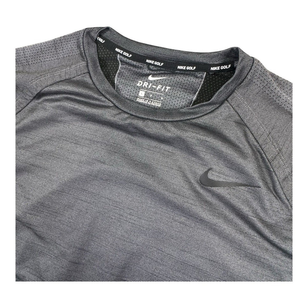 Nike Golf Dri-Fit Men's Sz L Gray Long Sleeve Crew Neck Pullover 932316- 036‎